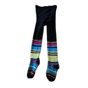 Avon Girls Tights Size 4-6 Multi Color Thick Warm Fall Winter Stripes Colorblock